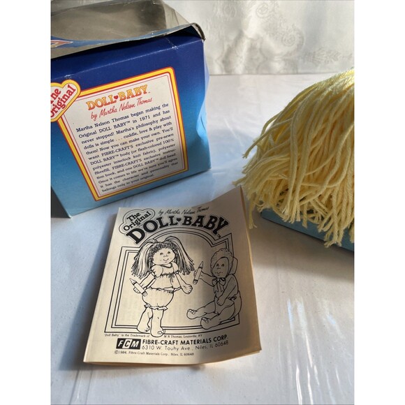 The Original DOLL BABY doll head BY MARTHA NELSON THOMAS VTG 1984 Ponytail BLOND - Picture 5 of 9